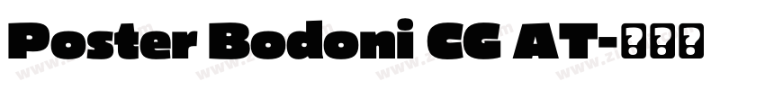 Poster Bodoni CG AT字体转换